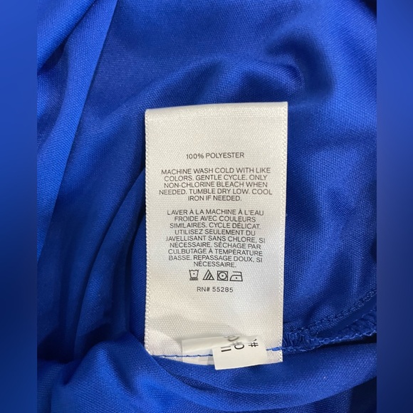 Express small roper long flow sleeves in  blue floral print - Picture 9 of 10